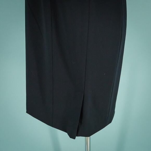 Lafayette 148 New York Size 4 Blue Stretch Wool Sleeveless Sheath Career Dress - Picture 3 of 8